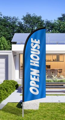OPEN HOUSE FEATHER FLAG Blue