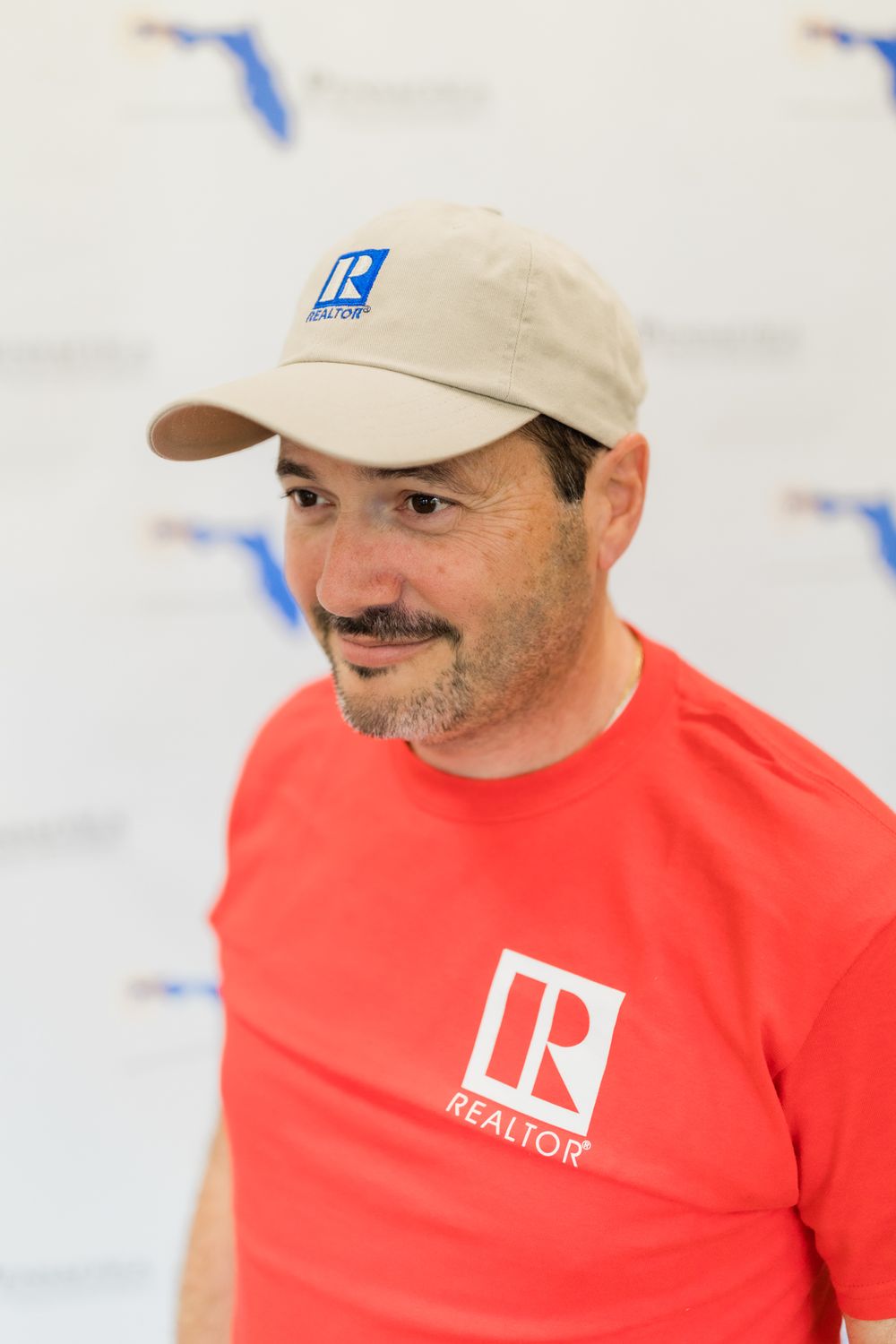 Khaki-BASEBALL CAPS - REALTOR LOGO BRANDED