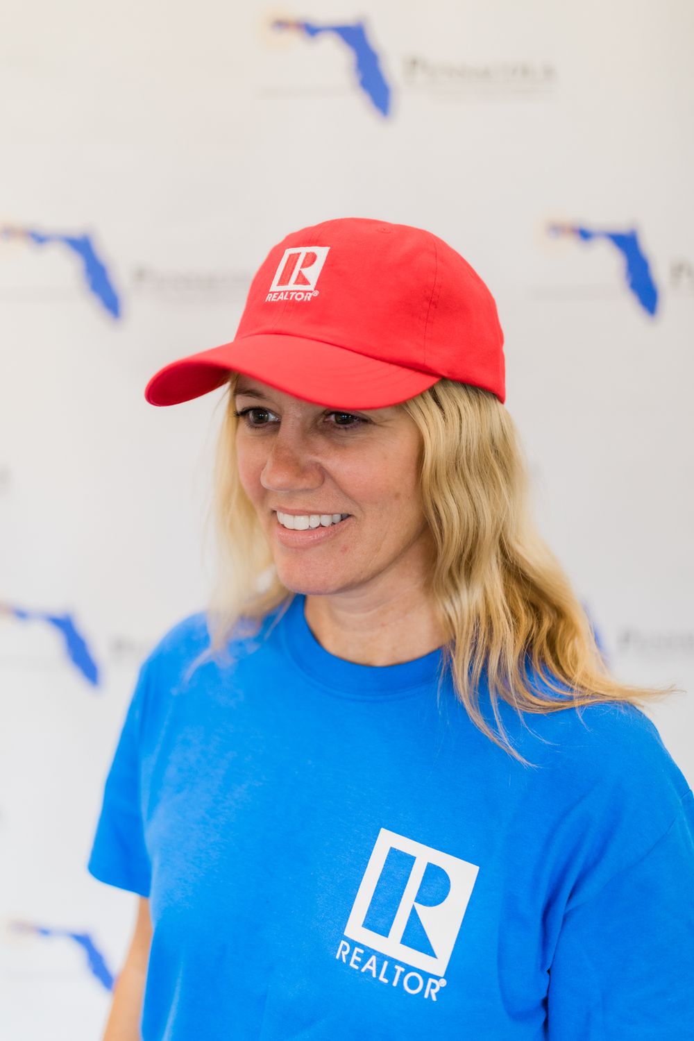 RED BASEBALL CAP - REALTOR LOGO BRANDED