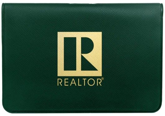 VINYL BUSINESS CARD CASE - REALTOR LOGO IMPRINT Green