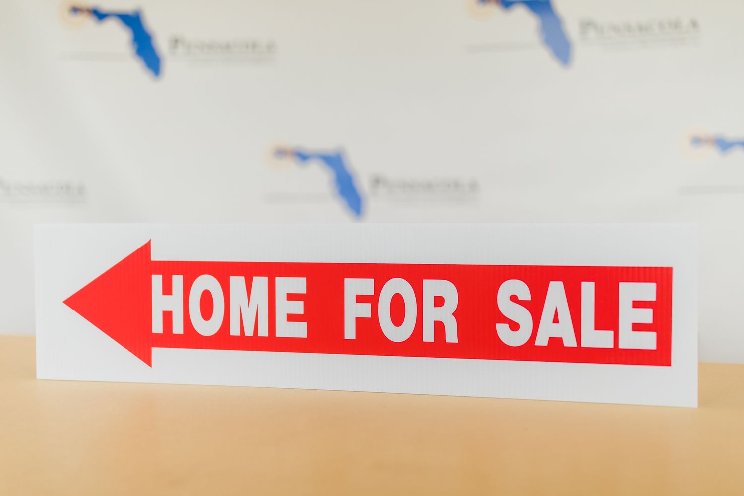 HOME FOR SALE W/ARROW Red