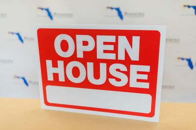 OPEN HOUSE LARGE PANEL SIGN Red