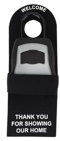 LOCKBOX DOOR PROTECTOR W/ STRAP Black