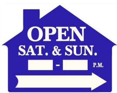 OPEN SAT &amp; SUN W/ TIME &amp; ARROW Blue