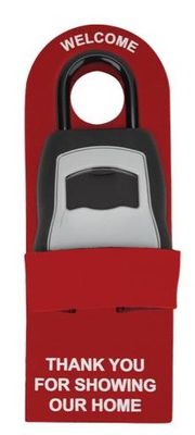 LOCKBOX DOOR PROTECTOR W/ STRAP Red