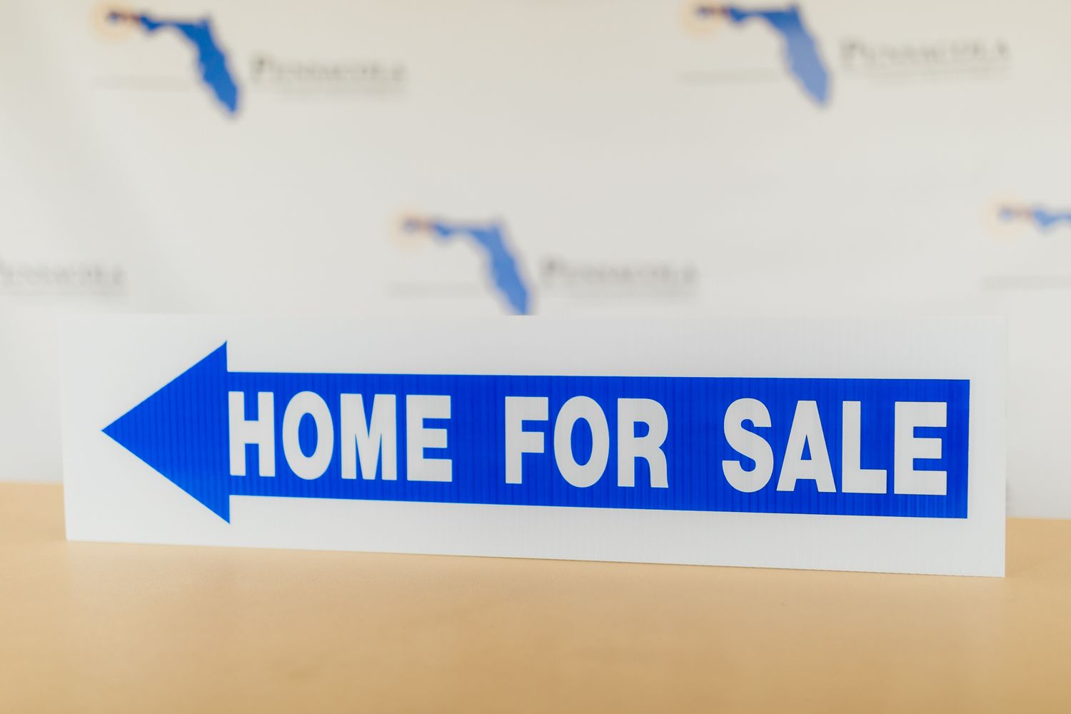HOME FOR SALE W/ARROW Blue