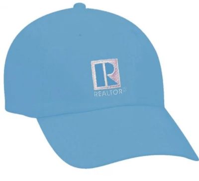 BASEBALL CAPS - REALTOR LOGO BRANDED Light Blue