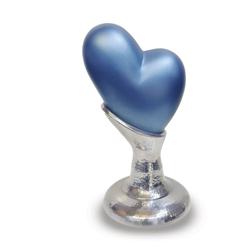 Blue Pedestal Heart Pedestal Heart
