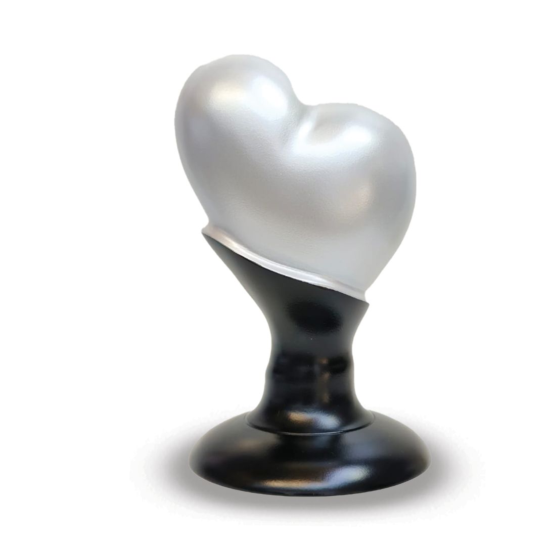 White Pedestal Heart Pedestal Heart