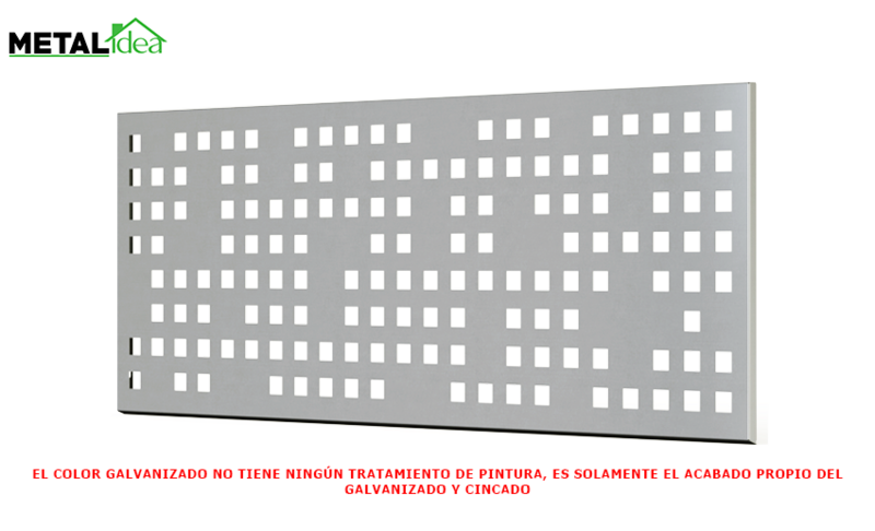 Valla S/Muro 1890x720mm Barcelona, COLORES DISPONIBLES: Galvanizado (GAL)