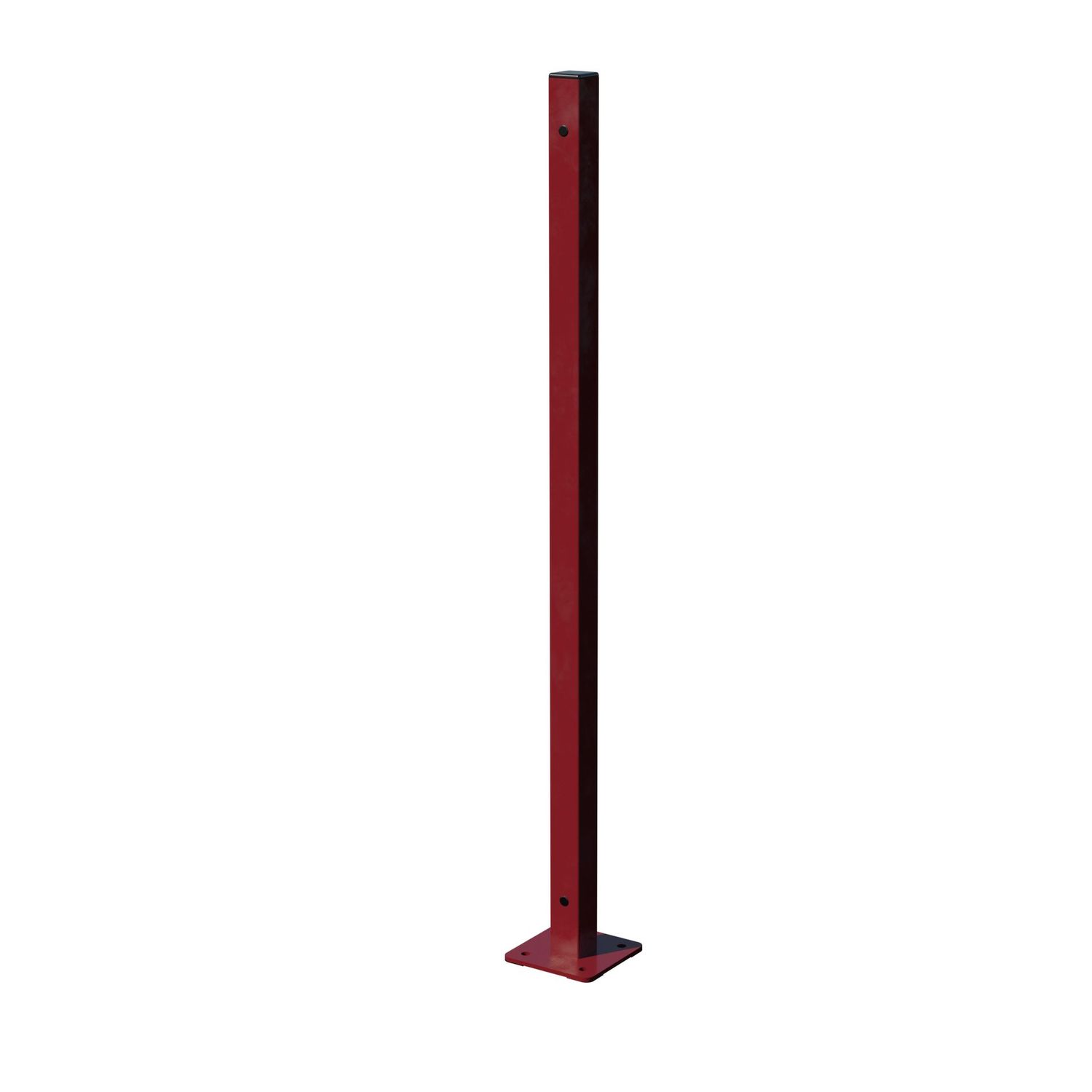 Poste Atornillar Central 40x40  para Barandilla 1950x945mm, COLORES DISPONIBLES: Granate (RAL 3005)