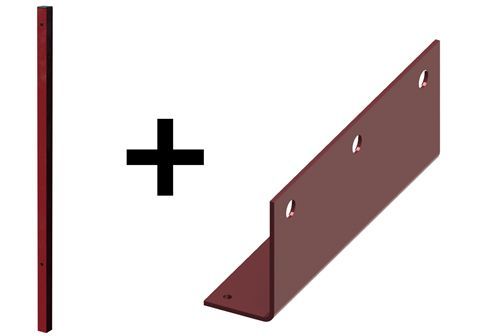 SOPORTE ESQUINERO + POSTE 40x40 a 1200mm, COLORES DISPONIBLES: GRANATE (RAL3005)