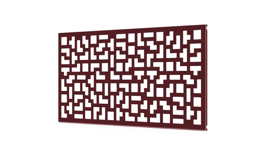 Valla S/Muro 1950x945mm Alhambra, COLORES DISPONIBLES: Granate (RAL 3005)