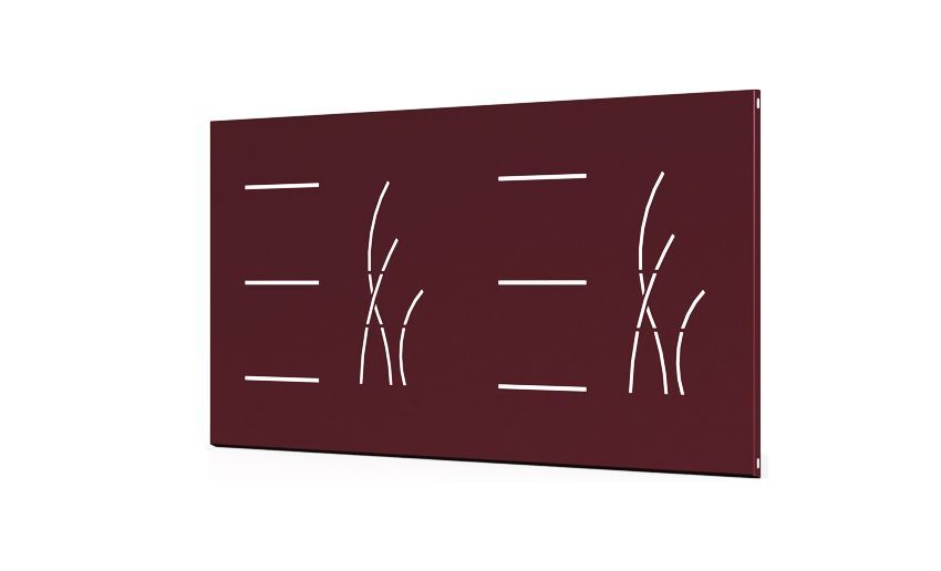 Valla S/Muro 1950x945mm Almería, COLORES DISPONIBLES: Granate (RAL 3005)