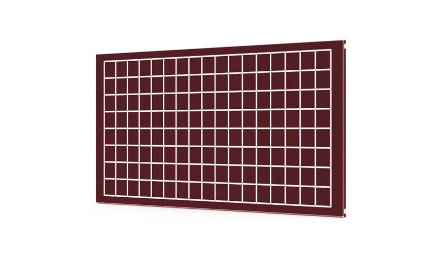 Valla S/Muro 1950x945mm Castellón, COLORES DISPONIBLES: Granate (RAL 3005)
