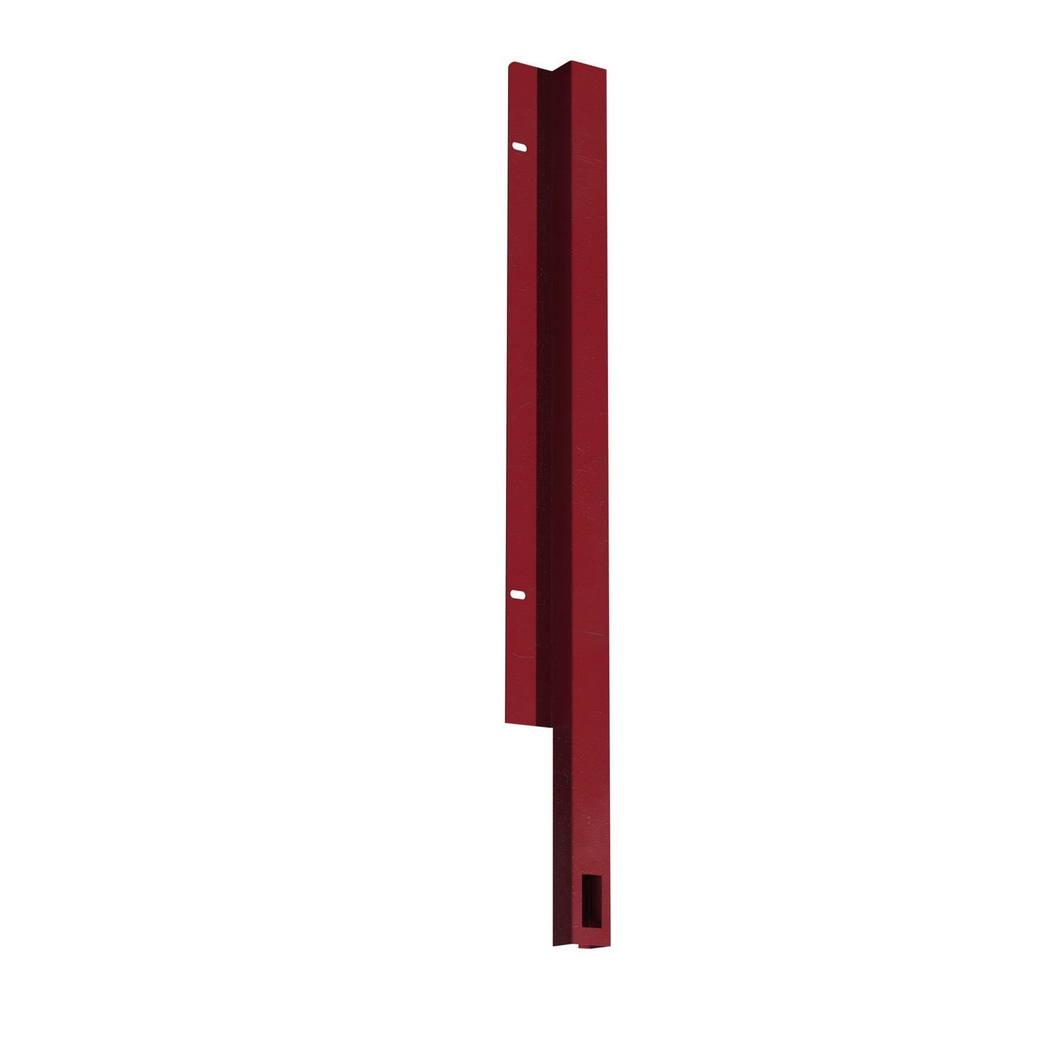 Poste inicio derecha para obrar para valla de 1890x720mm, COLORES DISPONIBLES: Granate (RAL 3005)