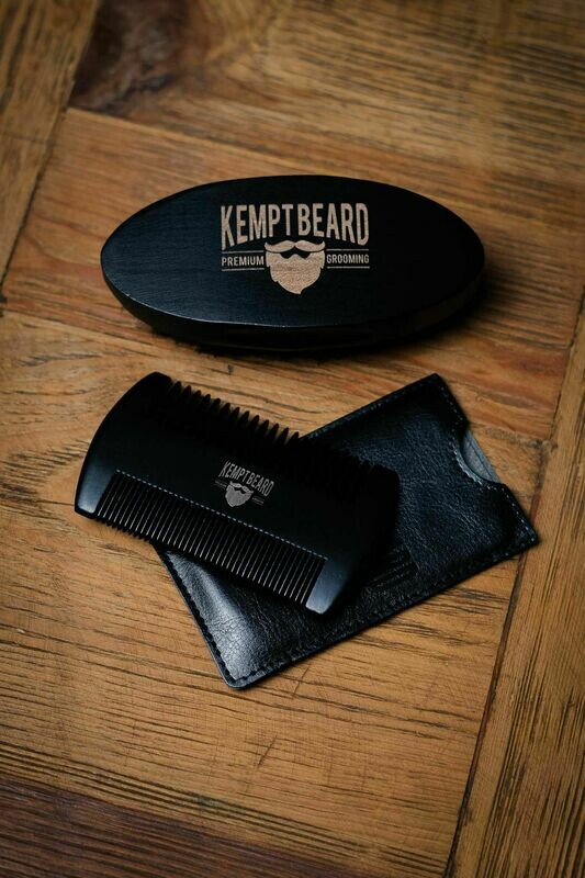 100% BOAR BRISTLE BRUSH COMB SET - Black or Brown