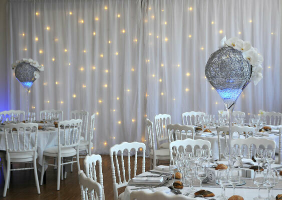 Rideau 3x3m + structure + Led