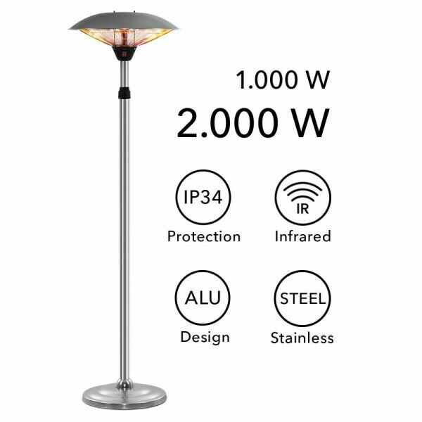 Chauffage Parasol Electrique 2000w