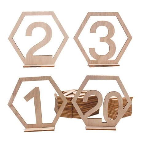 Numero de table bois