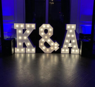 Grand lettrage 2 lettres PERSONNALISE led