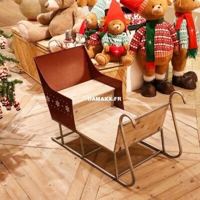 Luge en bois Noël