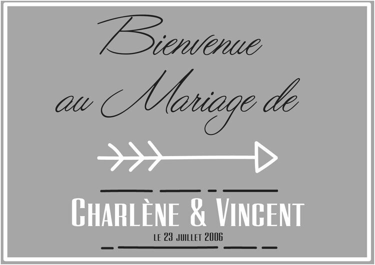 Panneau personnalisé &quot;Bienvenue&quot; (Vente)