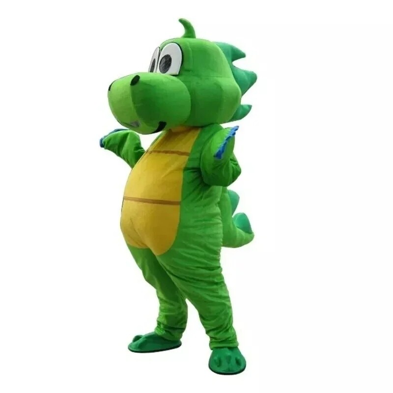Mascotte Dinosaure vert