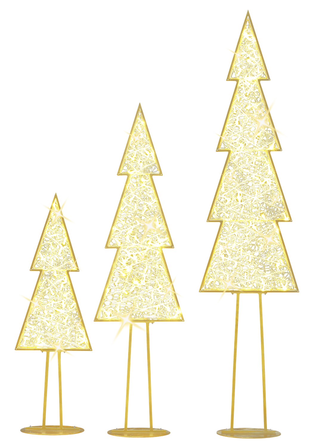 Set de 3 sapins illuminés XXL