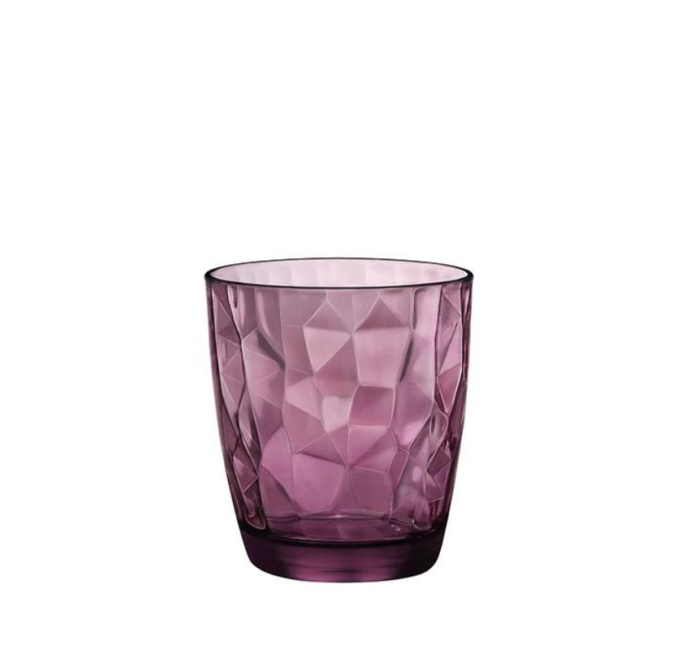 Verre Eau vintage Rose bleu