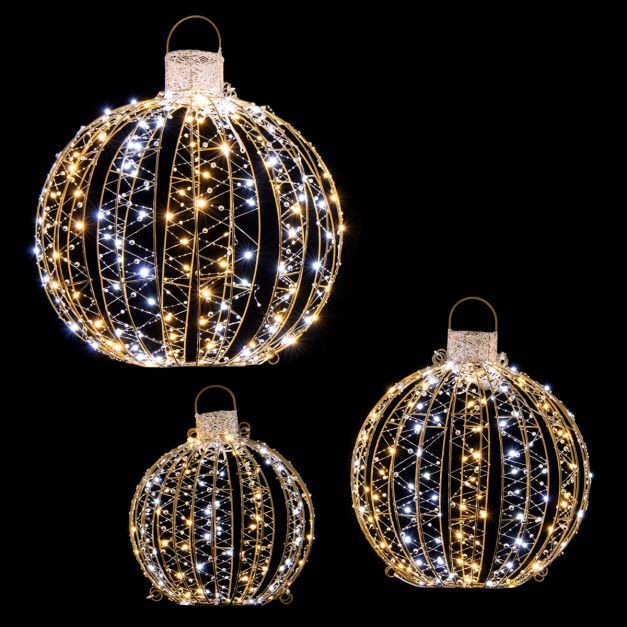 Lot de 3 boules lumineuses