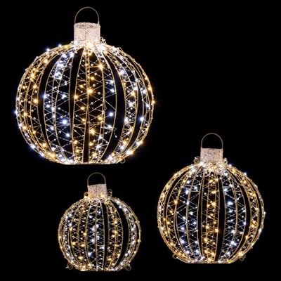 Lot de 3 boules lumineuses