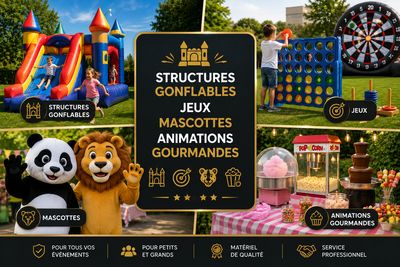 Gonflables / Mascottes / Jeux / Gourmandise