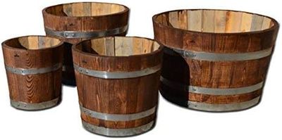 Lot de 4 Demi Tonneau en bois