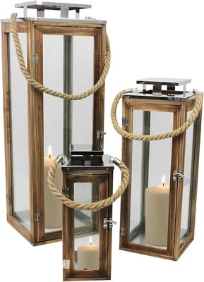 Trio Lanterne Bois