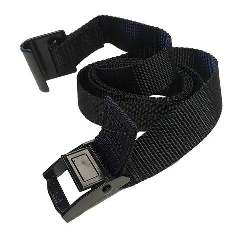 Nylon straps at bottom with hook and buckle