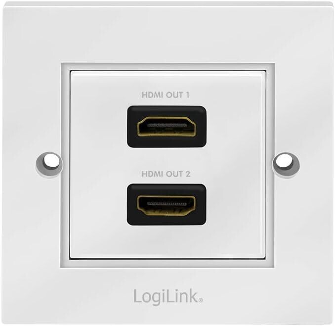 Wall Plate 2-port HDMI 86x86 mm