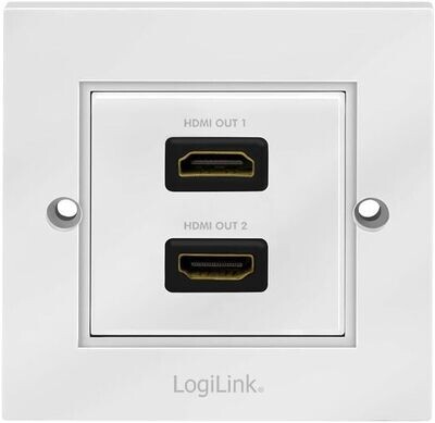 Wall Plate 2-port HDMI 86x86 mm