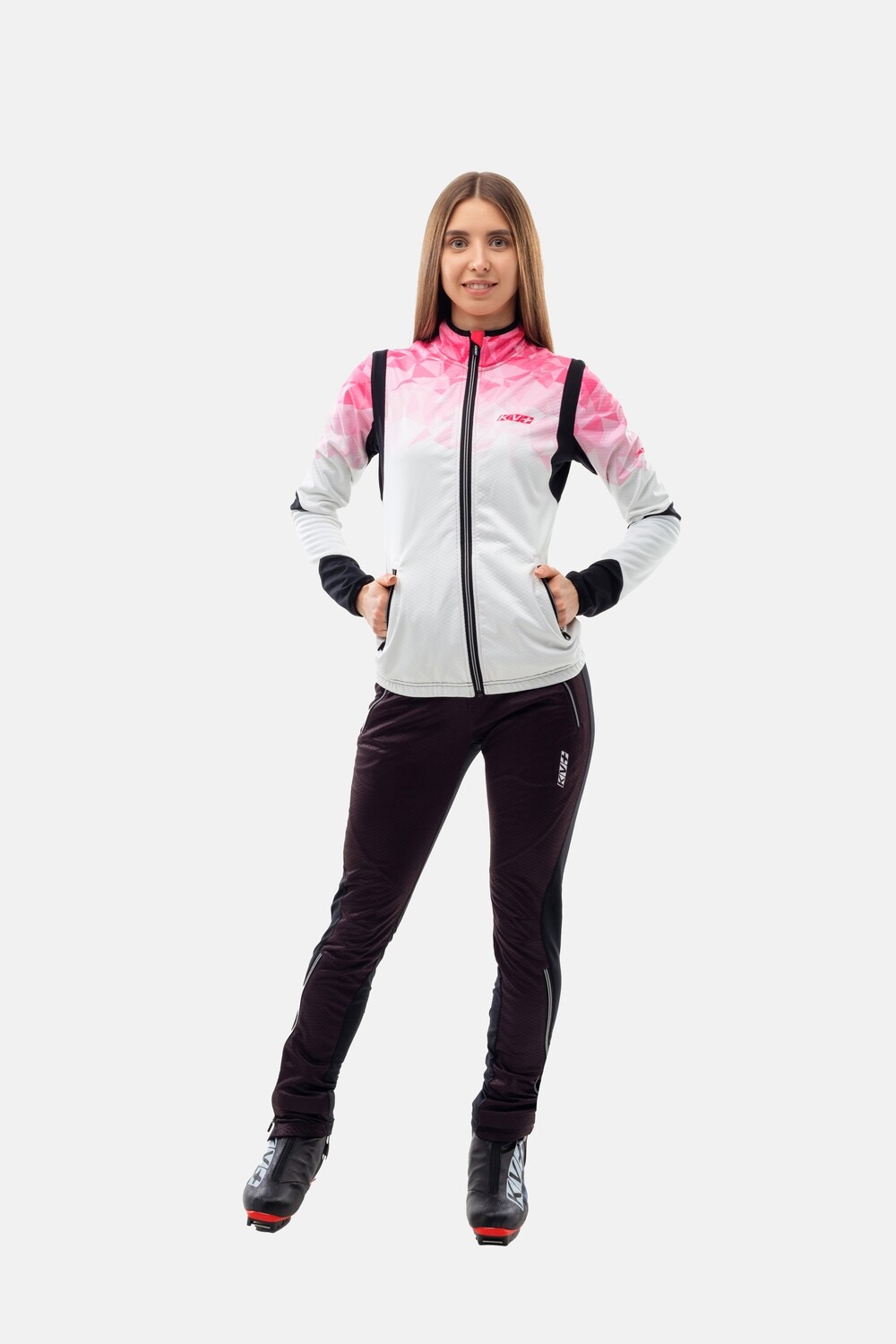 Tornado cross-country skiing jackets pink/white