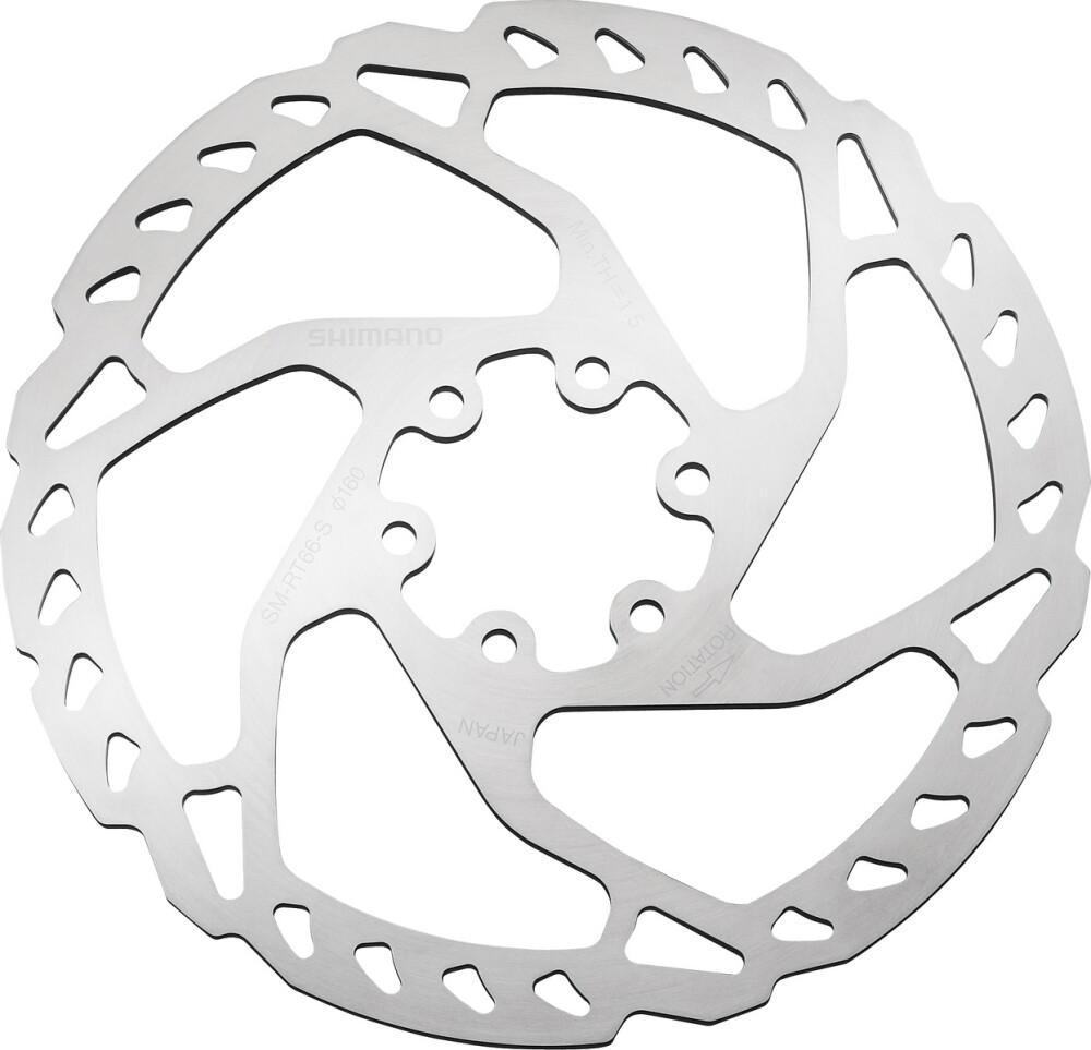 SLX disque 160mm SM-RT66MS, 6 trous, silver OEM packaging