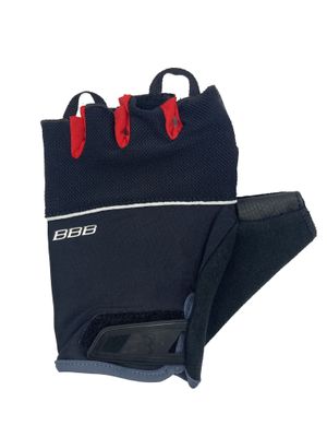 Omnium black-red short finger ladies summer