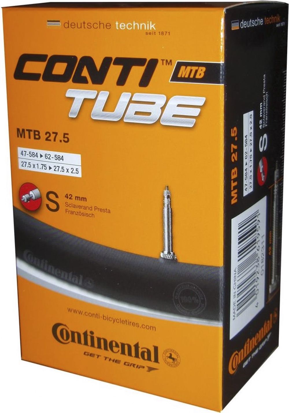 Air Chambe presta  MTB 27.5&quot; 42mm 47/62-584