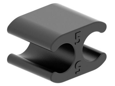 Cable fastening clip for 5 mm and 5 mm cable glands, set of 10 pieces, black