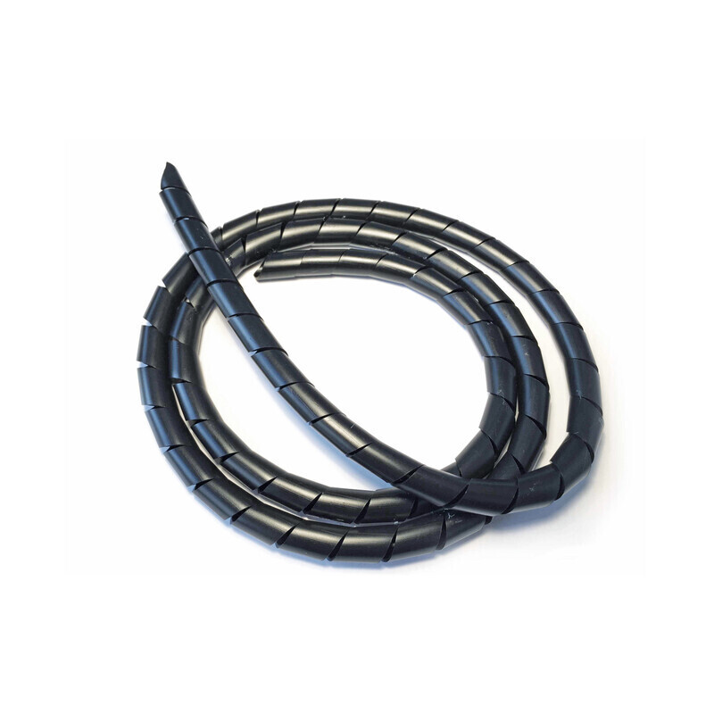 Spiral cable sheath Ø 6 mm black total 5 m