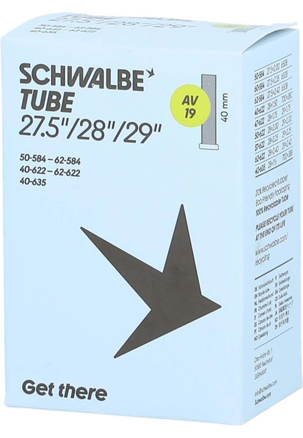Inner tube AV 19 27.5/28/29