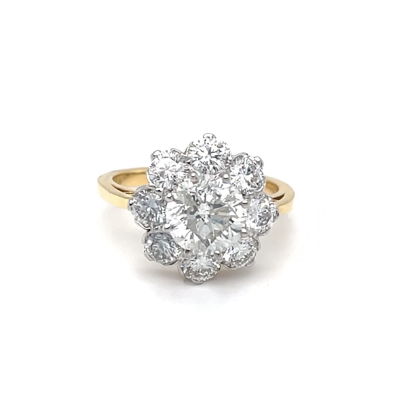 0.66cttw Diamond Floral Design Engagement Ring 18k White Gold – Mayas Gold