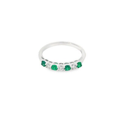 Emerald And Diamond Ring, Size L