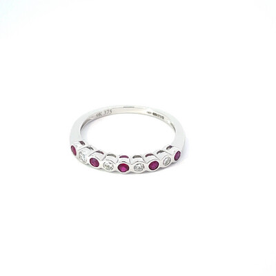 Ruby And Diamond Eternity Band