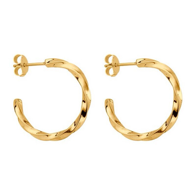Gold Plated twisted hoops
