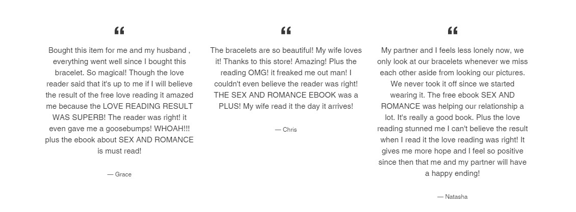 DISTANCE BRACELET + FREE EBOOK (SEX AND ROMANCE) &amp; FREE LOVE READING